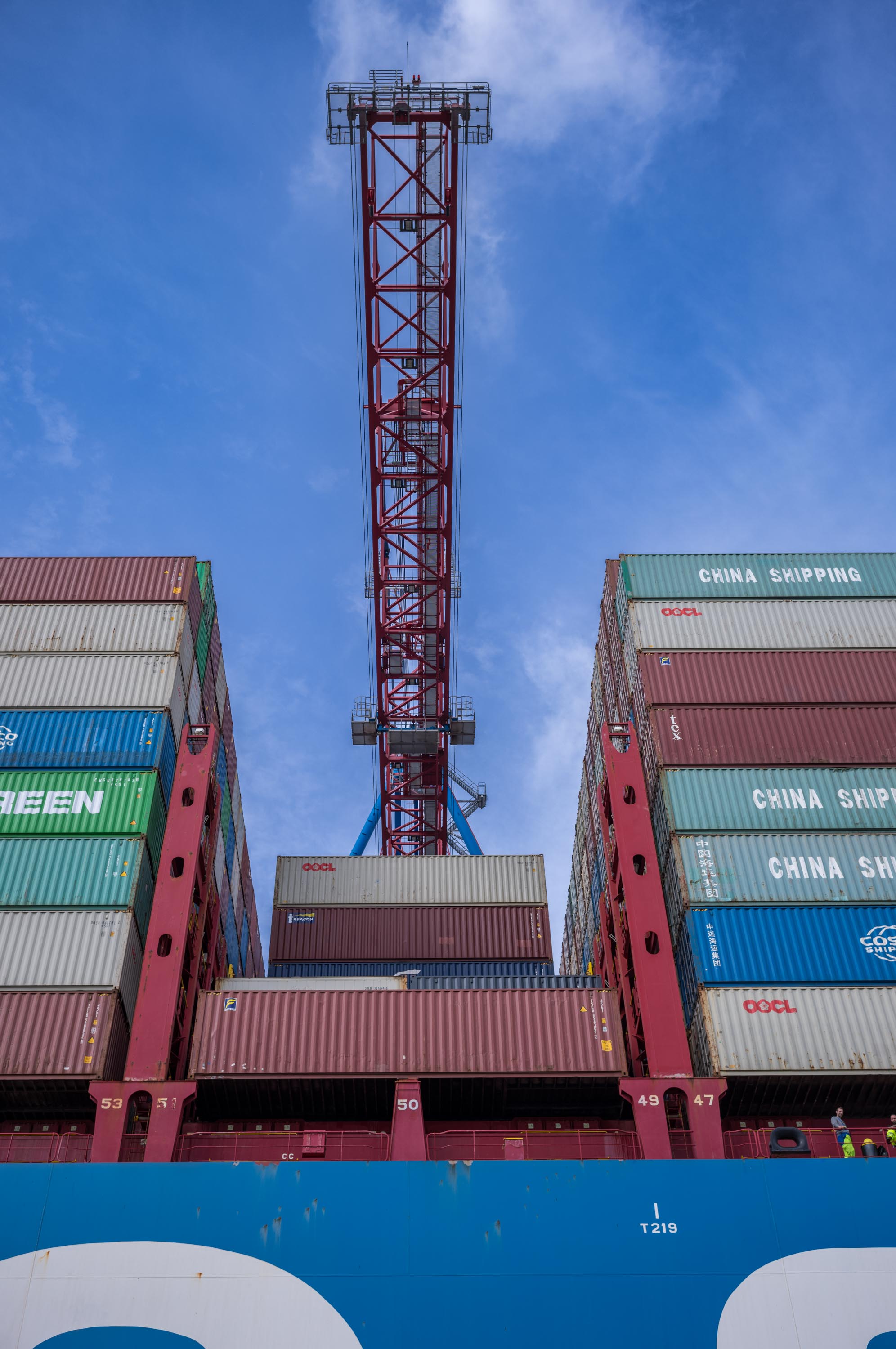 Containerkran im Hamburger Hafen.
