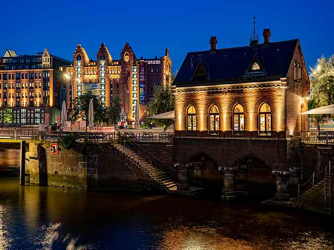 Backsteinlagerhäuser der Speicherstadt.